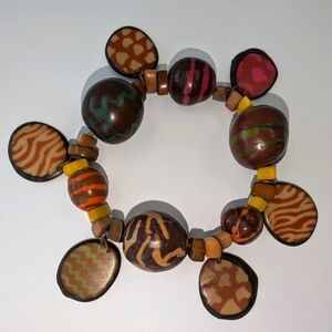 EVC UNIQUE CHUNKY STRETCH BRACELET  (bakelight???)